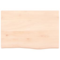 Berkfield Home Wall Shelf 60x40x(2-4) cm Untreated Solid Wood Oak in Brown - thumbnail 2