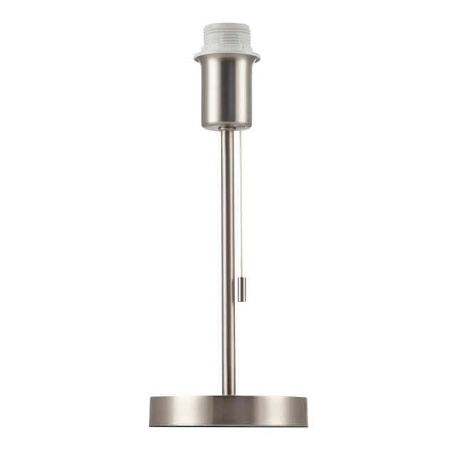 Happy Homewares Traditional & Classic Table Lamp Base with Pull Cord Switch in Metallic Silver - image 1