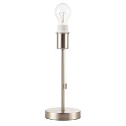Happy Homewares Traditional & Classic Table Lamp Base with Pull Cord Switch in Metallic Silver - thumbnail 5