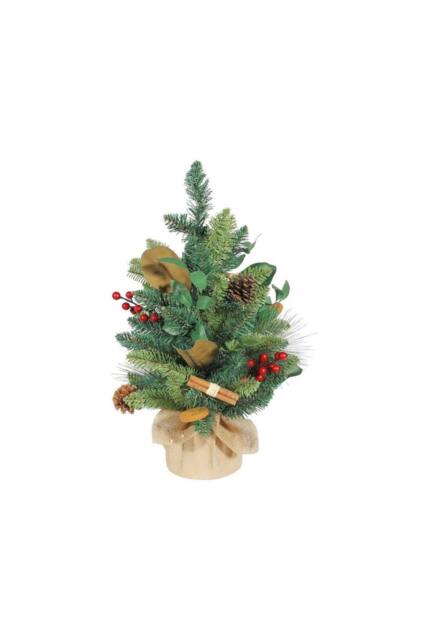 KDMD Luxury Christmas Tree with OrangeCinnamon & Cones 60cm in Green - image 1