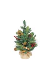 KDMD Luxury Christmas Tree with OrangeCinnamon & Cones 60cm in Green - thumbnail 1