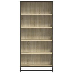 Berkfield Home Bookcase Sonoma Oak 80.5x35x170.5 cm Engineered Wood in Brown - thumbnail 4