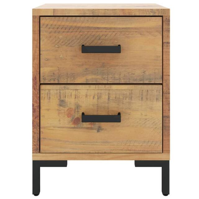 Berkfield Home Decorative Bedside Cabinet Brown 36x30x45 cm Solid Pinewood - Size: 36 x 30 x 45 cm - image 1