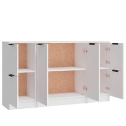 Berkfield Home Sideboards 3 pcs White Engineered Wood - thumbnail 6