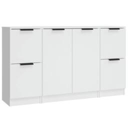 Berkfield Home Sideboards 3 pcs White Engineered Wood - thumbnail 3