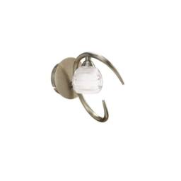 Netlighting Loop Wall Lamp Switched 1 Light G9 Antique Brass in Bronze