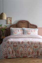 Appletree 'Floral Damask' 100% Cotton Duvet Cover Set - Size: Double - thumbnail 1