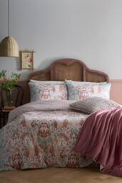 Appletree 'Floral Damask' 100% Cotton Duvet Cover Set - Size: Double - thumbnail 5