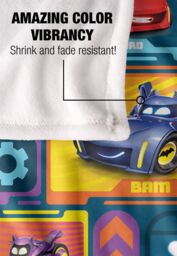 DC Comics Batwheels Cars AOP Blanket 152 x 127 cm in White - thumbnail 4