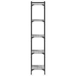 Berkfield Home Decorative Bookcase 5-Tier Grey Sonoma 40x30x154 cm Engineered Wood - Size: 40 x 30 x 154 cm - thumbnail 5