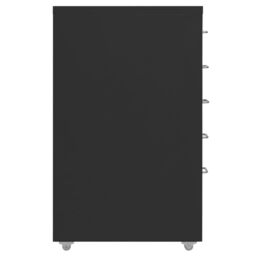 Berkfield Home Mobile File Cabinet Black 28x41x69 cm Metal - Size: 28 x 41 x 69 cm - thumbnail 3