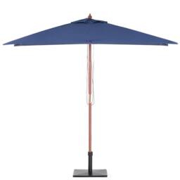 Wyld and Coco Garden Parasol 244 cm Blue Polyester Canopy Birch Wood Pole - thumbnail 6