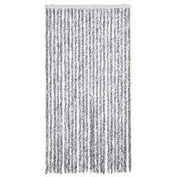 Berkfield Home Insect Curtain White & Grey 100x220 cm Chenille - thumbnail 3