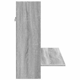 Berkfield Home Modern Wall-Mounted Desk Grey Sonoma 105x48x75 cm Engineered Wood - Size: 105 x 48 x 75 cm - thumbnail 5