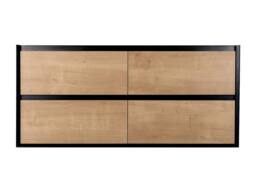 Vente-unique Wall-Hung Vanity Unit - Light Natural & Black - 120 Cm - LANNICK - thumbnail 2