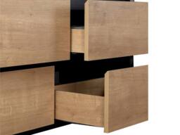 Vente-unique Wall-Hung Vanity Unit - Light Natural & Black - 120 Cm - LANNICK - thumbnail 7
