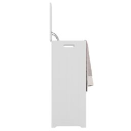Home Discount Bath Vida Laundry Hamper - Freestanding Compact Bathroom Storage Unit in White - thumbnail 6