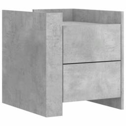 Berkfield Home Decorative Bedside Cabinet Concrete Grey 45x50x50 cm Engineered Wood - Size: 45 x 50 x 50 cm - thumbnail 3
