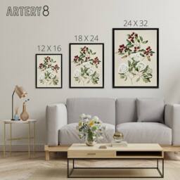 "Artery8 New Zealand Maire Tawake Tree Flowers Featon Framed Canvas Wall Art in Beige - Size: W12"" x H16""" - thumbnail 4