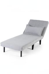 More4Homes Harper 1 Seater Folding Clic Clac Fabric Lounge Futon Sofa Bed in Grey - thumbnail 3