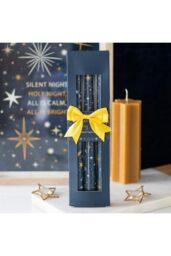 KDMD Set of 3 Starry Night Taper Candles in Teal - thumbnail 1