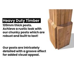 Dunster House Wooden Porch Canopy Kit 2m x 1.5m Black Shingles Pressure Treated in Brown - thumbnail 6
