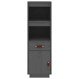 Berkfield Home Highboard Grey 34x40x108, 5 cm Solid Wood Pine - thumbnail 5
