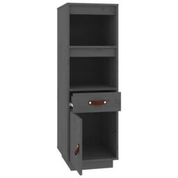 Berkfield Home Highboard Grey 34x40x108, 5 cm Solid Wood Pine - thumbnail 6