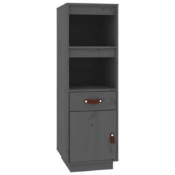 Berkfield Home Highboard Grey 34x40x108, 5 cm Solid Wood Pine - thumbnail 3