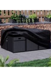 Home Discount Garden Vida Outdoor Furniture Cover UKFR Fabric 170 x 113 x 71 cm in Black - thumbnail 4