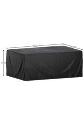 Home Discount Garden Vida Outdoor Furniture Cover UKFR Fabric 170 x 113 x 71 cm in Black - thumbnail 2