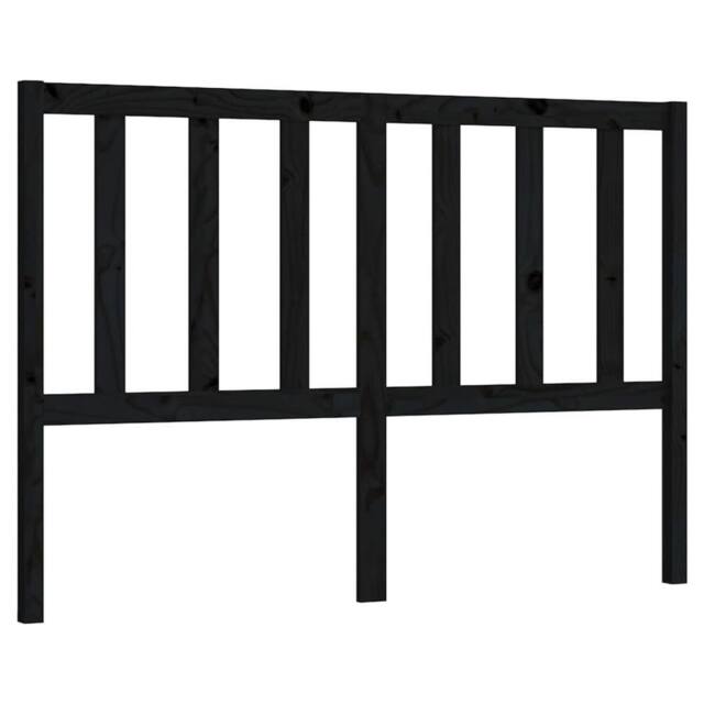 Berkfield Home Bed Headboard Black 146x4x100 cm Solid Wood Pine - Size: 146 x 4 x 100 cm - image 1