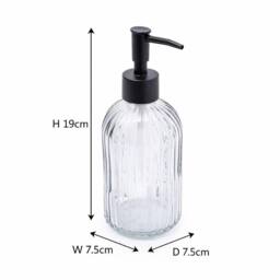 Candlelight Apothecary Glass Soap Dispenser With Black Pump in Amber - thumbnail 3