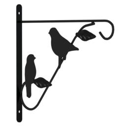 Berkfield Home Hanging Basket Brackets with Planters 4 pcs Black Steel - thumbnail 3