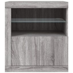 Berkfield Home Sideboard with LED Lights Grey Sonoma 60.5x37x67 cm - thumbnail 6