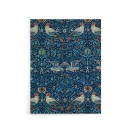 "Artery8 Birds & Flowers Blue Pattern Canvas Wall Art Print Morris - Size: W18"" x H24""" - thumbnail 1