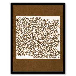 Artery8 Reijer Stolk In The Winter Typography Painting Framed Wall Art Print in Brown - Size: A3 - thumbnail 1