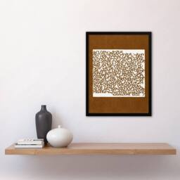 Artery8 Reijer Stolk In The Winter Typography Painting Framed Wall Art Print in Brown - Size: A3 - thumbnail 2