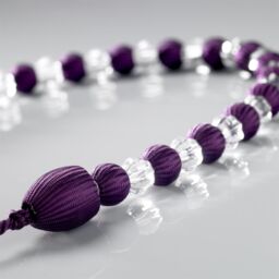 Luxury Living Elegant Luxury Beaded Curtain Tieback Pair - Handcrafted Decorative Holdbacks for Drapes & Curtains in Purple - thumbnail 1