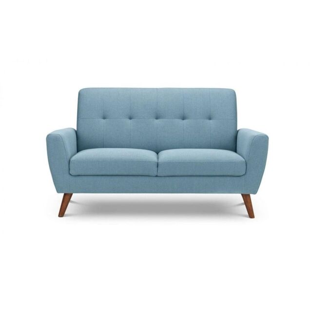 Ashfield Linen Fabric 2 Seater Sofa in Light Blue - image 1