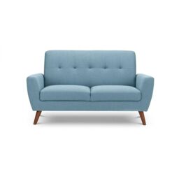Ashfield Linen Fabric 2 Seater Sofa in Light Blue