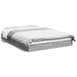 Berkfield Home Modern Bed Frame without Mattress Grey Sonoma 140x200 cm Engineer - thumbnail 3