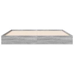 Berkfield Home Modern Bed Frame without Mattress Grey Sonoma 140x200 cm Engineer - thumbnail 4