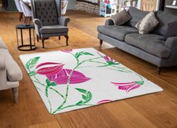 Benjamin Tate Design Tulips Designer Rug in Natural - Size: Large - thumbnail 2