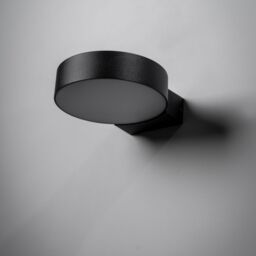 CGC Lighting Darcy Black Adjustable Round LED Outdoor Wall Light 3000k Warm White IP54 - thumbnail 5
