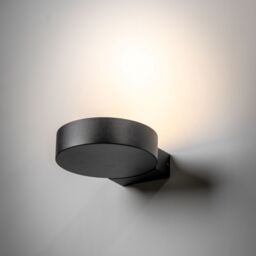 CGC Lighting Darcy Black Adjustable Round LED Outdoor Wall Light 3000k Warm White IP54 - thumbnail 4