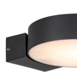 CGC Lighting Darcy Black Adjustable Round LED Outdoor Wall Light 3000k Warm White IP54 - thumbnail 6