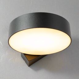 CGC Lighting Darcy Black Adjustable Round LED Outdoor Wall Light 3000k Warm White IP54 - thumbnail 7