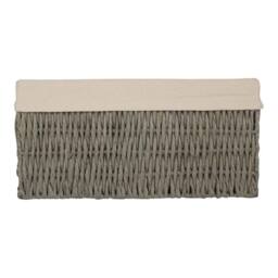 Red Hamper Paper Rope Storage Basket with White Cotton Lining - Size: Small - thumbnail 3