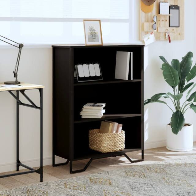 Berkfield Home Modern Bookcase Black 80x31x106 cm Engineered Wood - Size: 80 x 31 x 106 cm - image 1